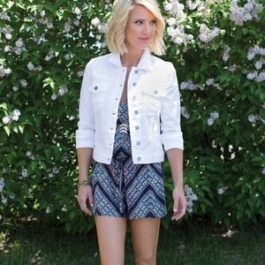 NWT Geometric Chevron Printed Romper